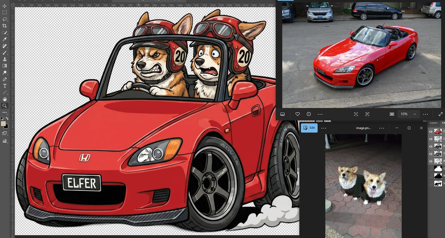 Chibi-My-Ride Sticker Art (Custom)