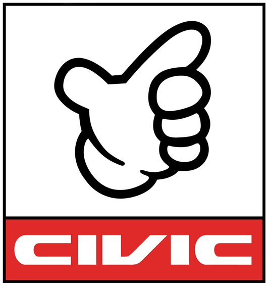 No Good Civic UV Sticker