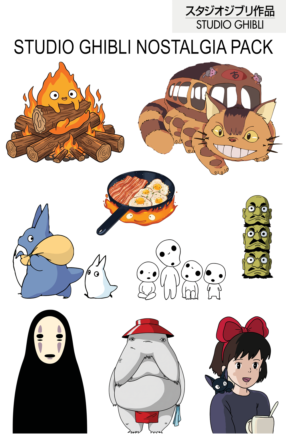 Studio Ghibli Character UV Stickers