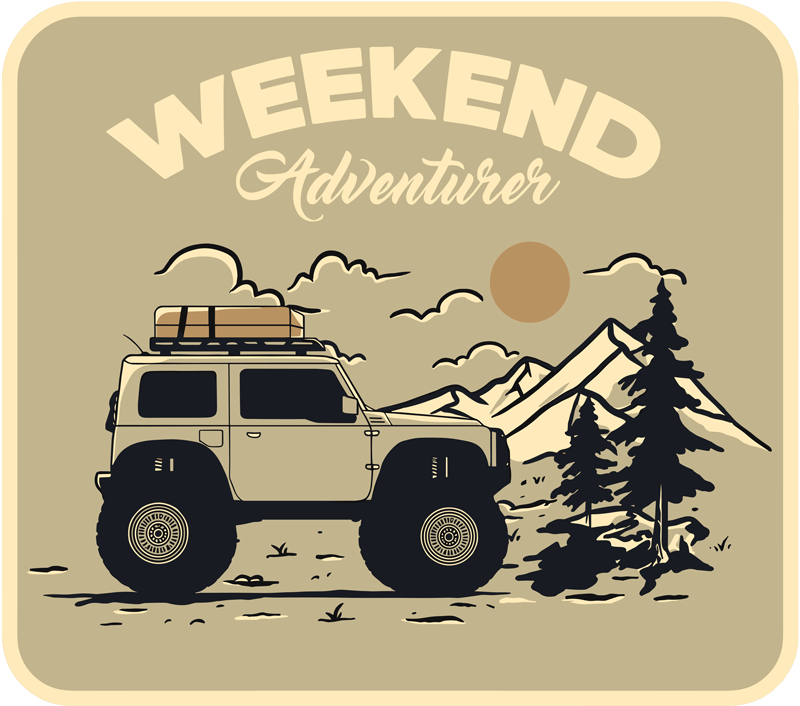 JB74 Weekend Adventurer UV Sticker