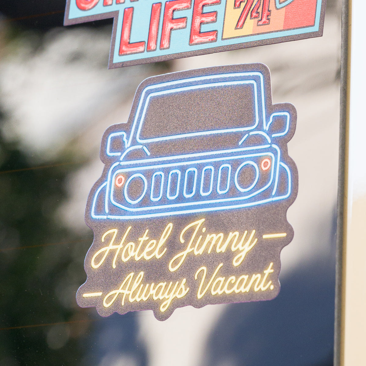 Hotel Jimny UV Sticker