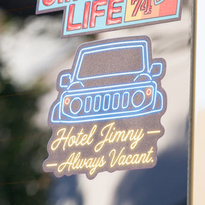 Hotel Jimny UV Sticker
